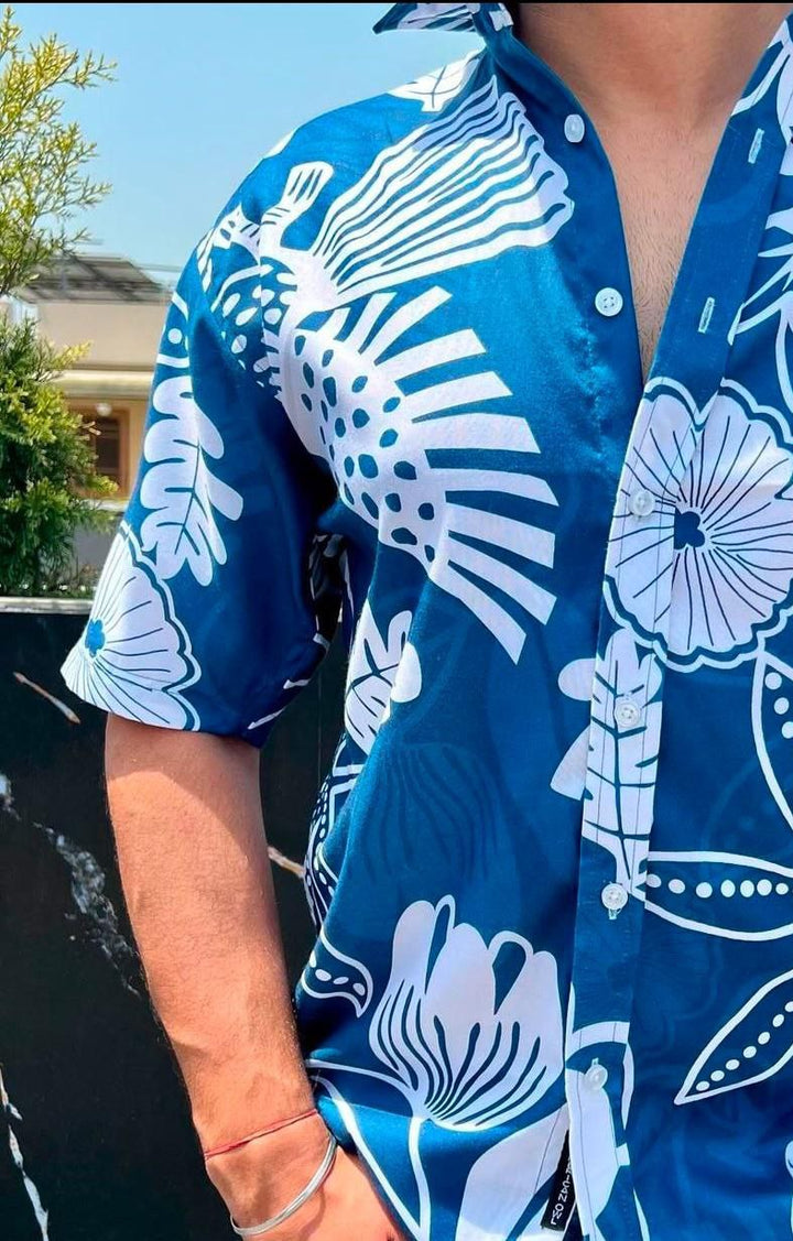 Ocean Bloom Statement Shirt