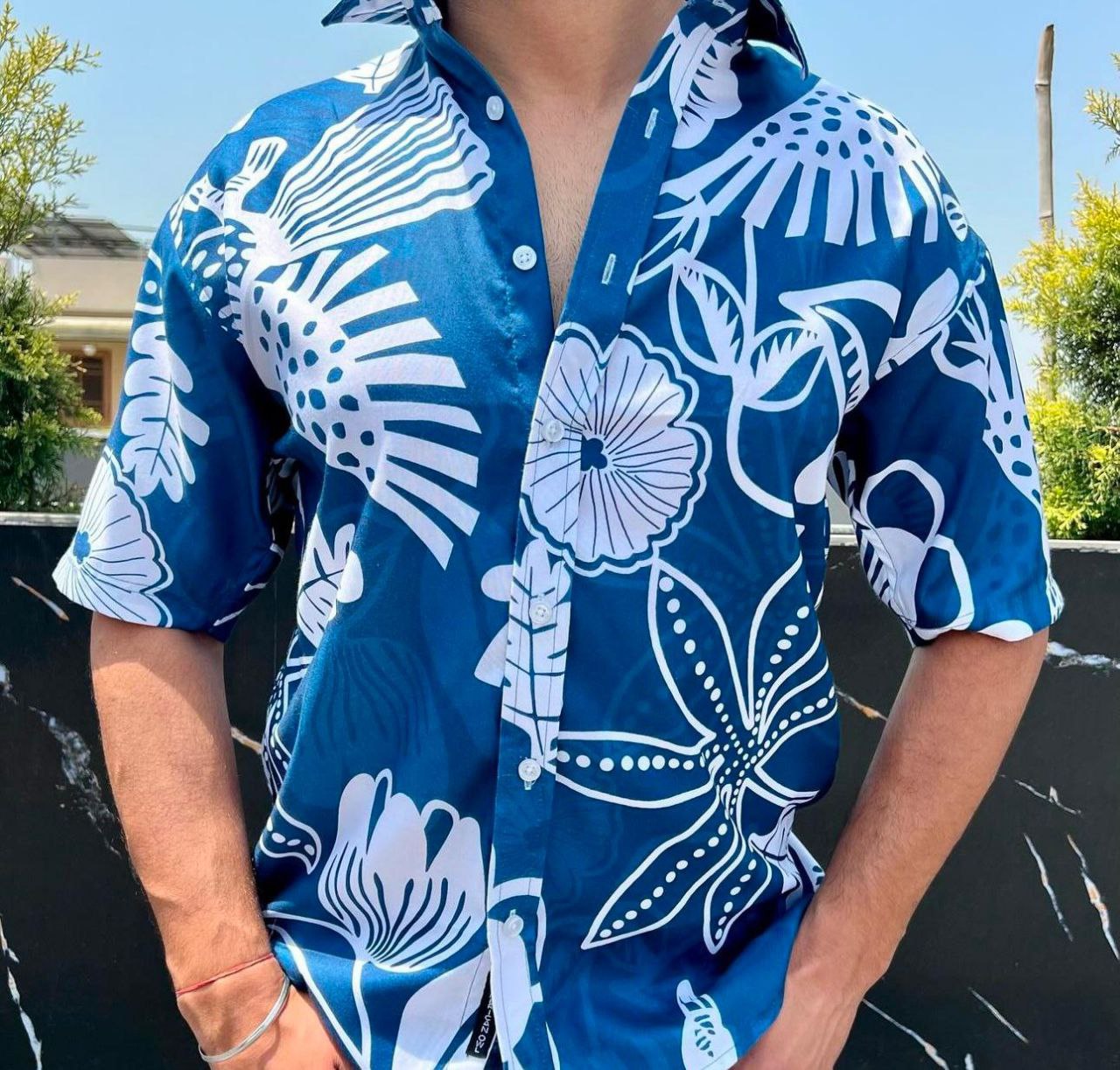 Ocean Bloom Statement Shirt