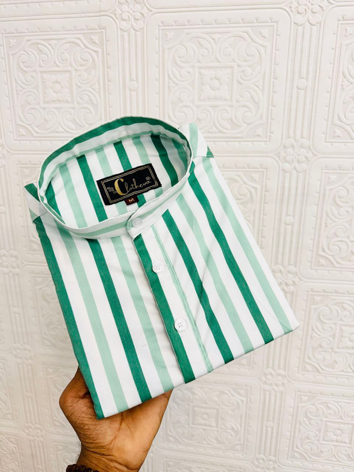 Mint Riviera Stripe Shirt