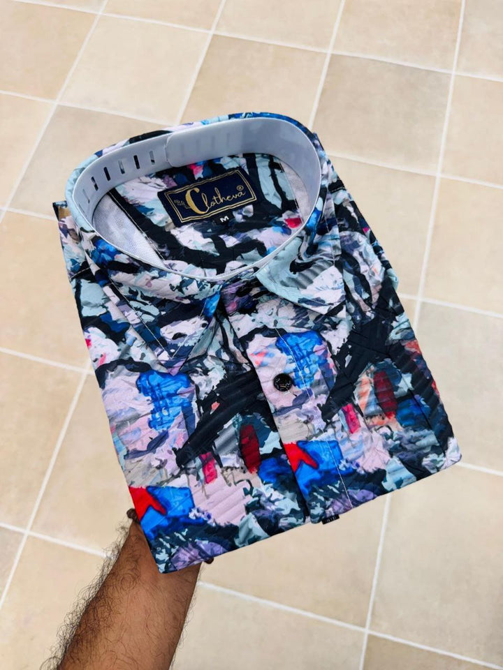 Clothexo Midnight Fusion Printed Shirt